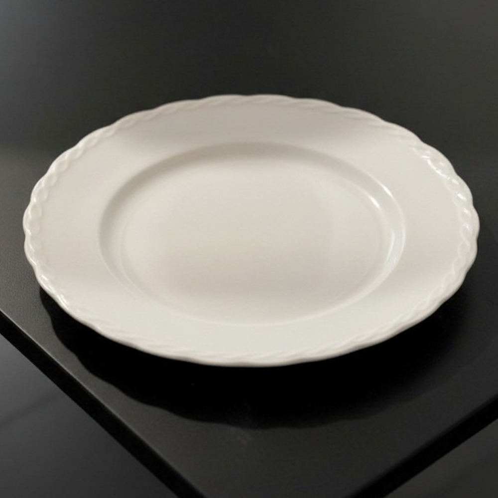 FRANCISCAN Ironstone Interpace White Dinner Plate *